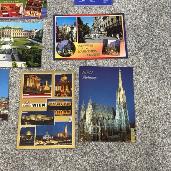 Vintage 90s Austrian Travel Paper Ephemera Postcards Tickets Map Brochure Vienna - Picture 5 of 16